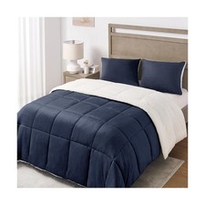 Basic Beyond Queen Comforter Set - Luxury Fleece Sherpa Comfort... USA FAST SHIP
