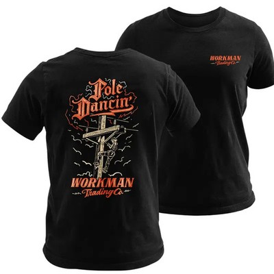 Pole Dancing Lineman Shirt, Funny Utility Worker Graphic Tee, Lineman