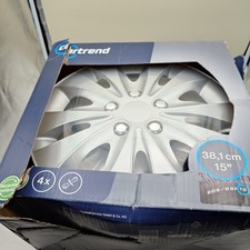 CARTREND Radzierblende Storm 15" silber - 4 Stück - Pkw Auto Radkappen