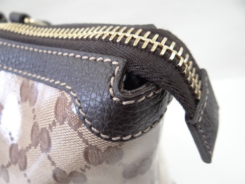GUCCI Tote Hand Bag 327793 GG Coated Canvas Beige Brown Italy 69220124100 2 - Picture 14 of 19