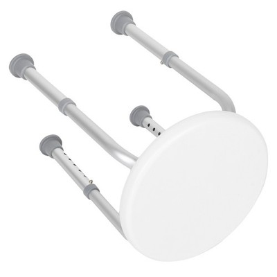 Round Bath Shower Chair Height Adjustable Non Slip Shower Stool Round Chair SET