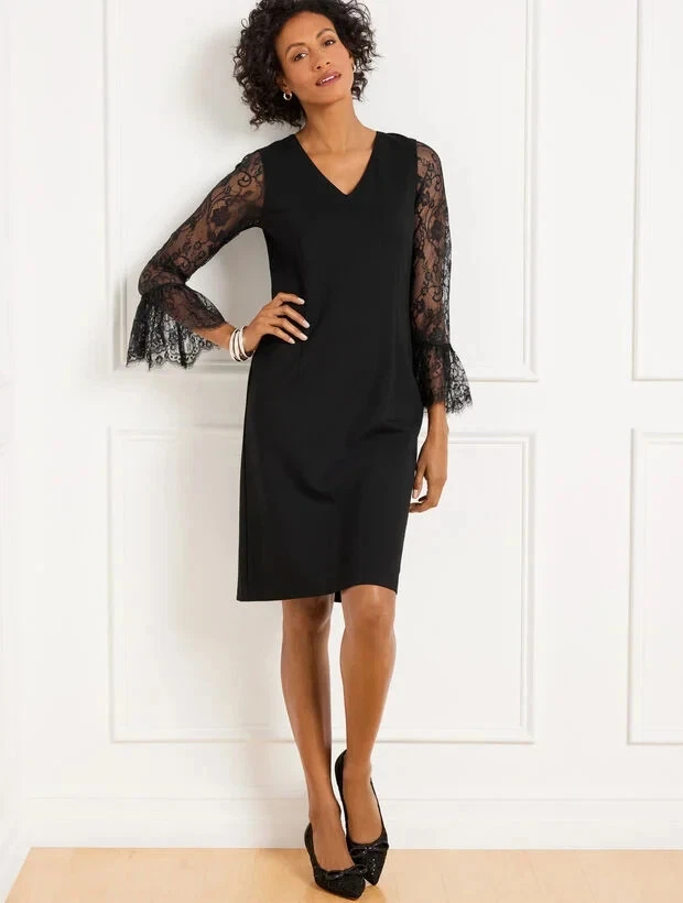 Knee Length Lace Black Dresses for Women for sale | eBay
