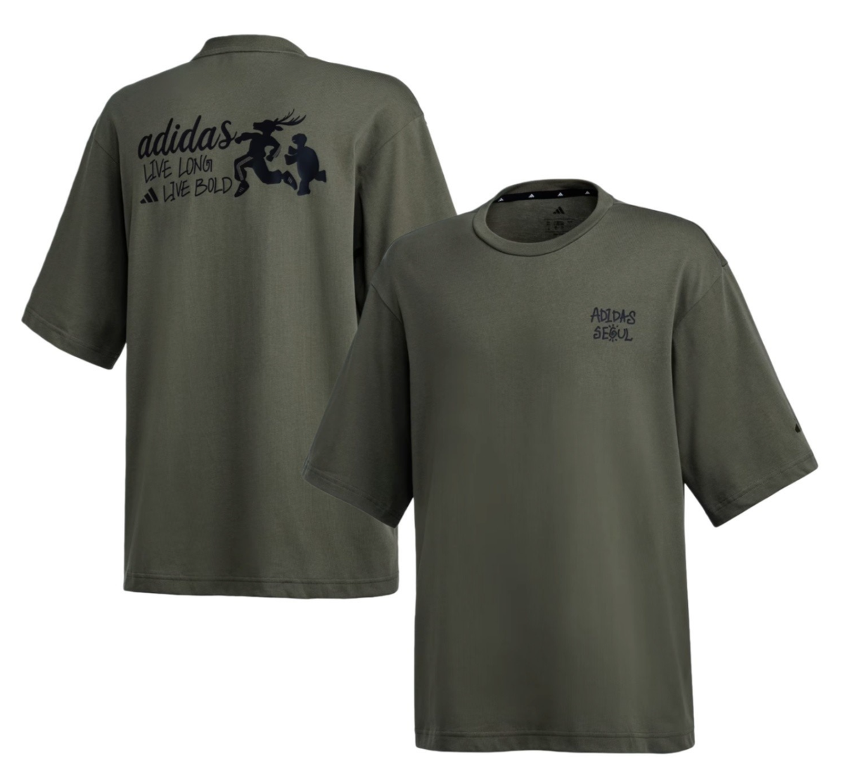 Adidas Sportswear Seoul T-Shirts Men's Casual Training Casual Top