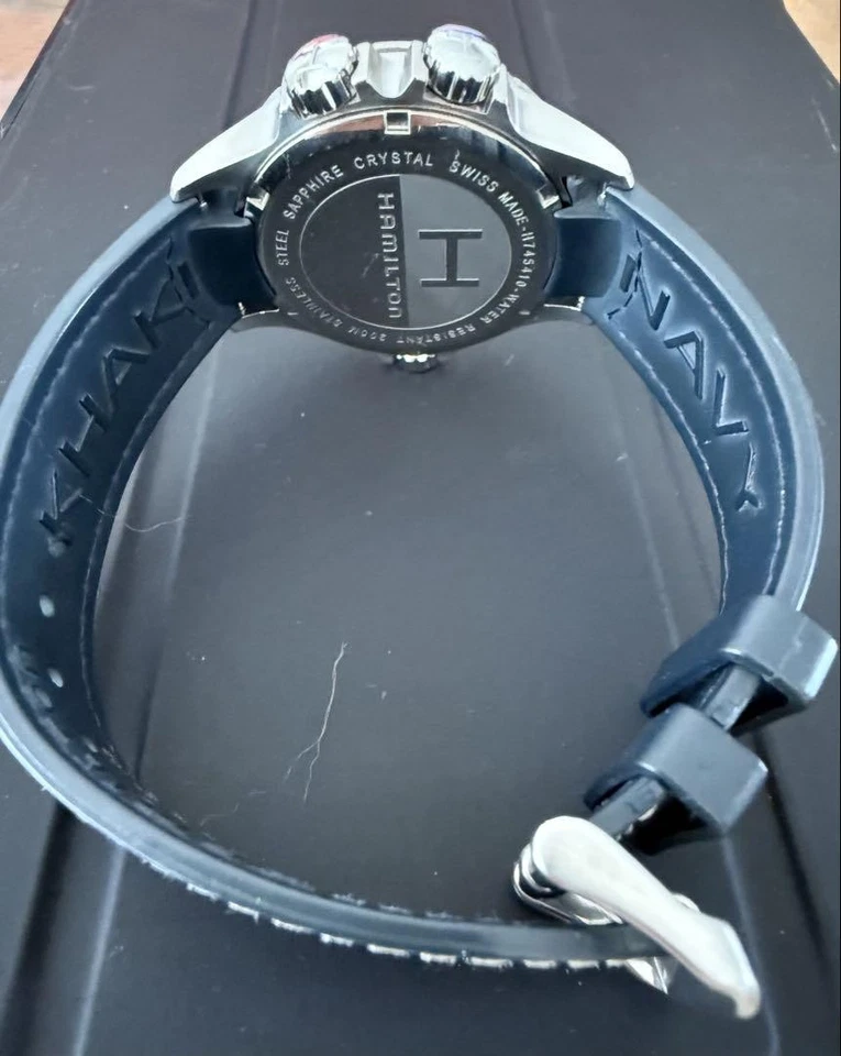 Hamilton Khaki Navy Worldtimer Quartz Watch Stainless Steel Pilot Gmt MenS - Image 3 of 3