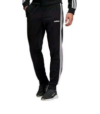 Mens Adidas Essential Fleece Tapered Cuff Pants Sweatpants Joggers 3 Stripe New