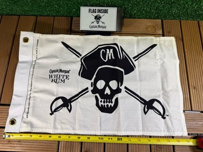 2015 Captain Morgan White Rum Flag Promo Item Rare 19x12 Cloth Material