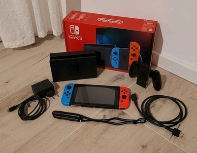 Nintendo Switch Konsole V2 32GB HAC-001(-01) - Joy-Cons Neon-Rot/Neon-Blau - OVP