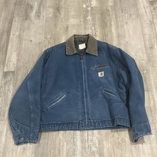 Carhartt JB1215 Detroit Jacket Size Large Made in USA Blue Rare