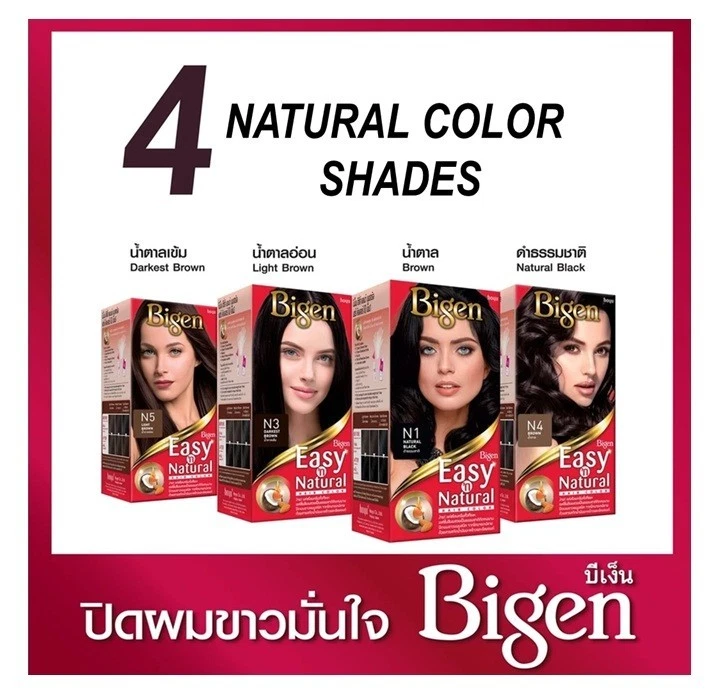 BIGEN Easy 'n Natural Color de Cabello Crema Japón Gris Cobertura Marrón Rubio Tonos Foto 3 de 4