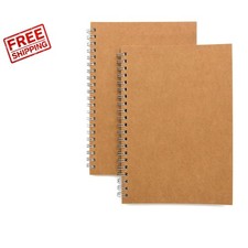 2-Pack Soft Cover Spiral Notebook Journal - Blank Sketch Book 7.5"x5.1"