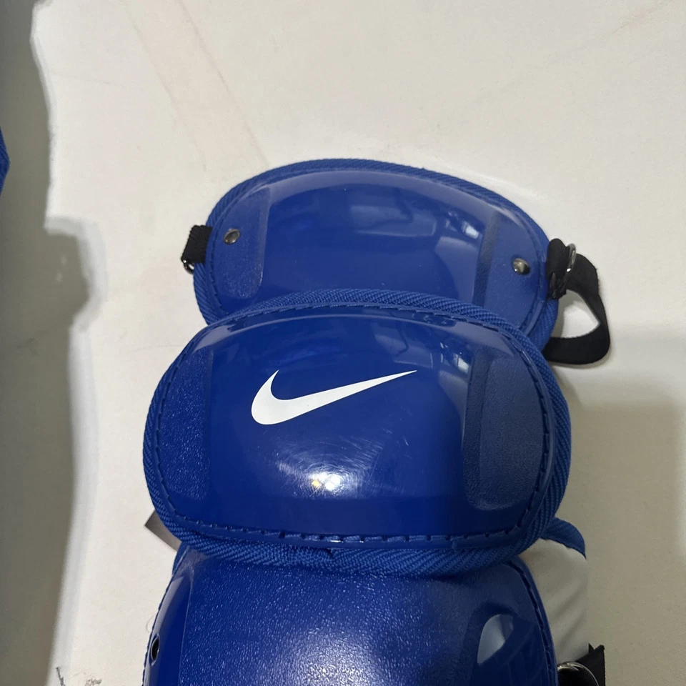 ⚾️ Almofadas de beisebol NIKE Vapor Catchers perna caneleiras tamanho 18' azul cinza - Imagem 4 de 4