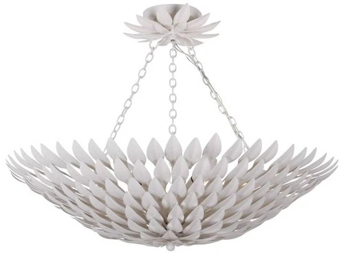 Crystorama Broche 24 1/2"W Leaves White Pendant Light - Picture 3 of 10