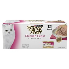 Wet Kitten Food Chicken Pate 3 oz Cans 12 Pack Classic Cat Food
