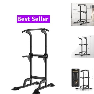 Power Tower Pull Up Bar and Dip Station, Multi-Function Home Gym, Strength Tr...