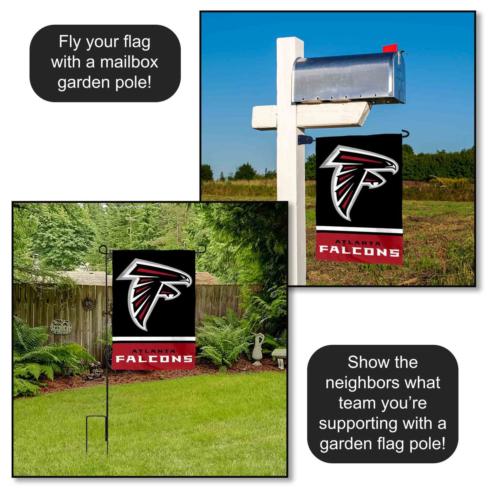 Atlanta Falcons Garden Flag and Yard Banner