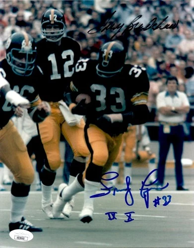 Terry Bradshaw & Frenchy Fuqua Signed 8x10 Photo Auto JSA Steelers John