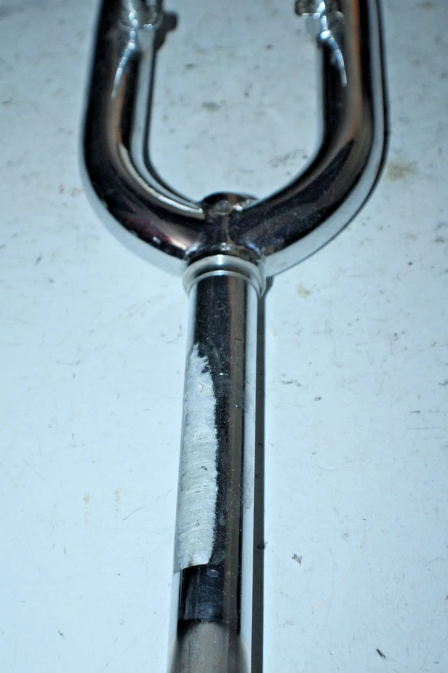 Lungi Rigid MTB Fork 26" 1" Threaded 230mm Silver Steel V-Brake Hybrid Ships USA - Image 4 of 4