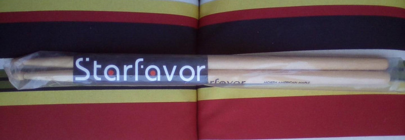 NEW SET OF 2 STAR FAVOR NORTH AMERICAN MAPLE WOOD DRUM STICKS 16"