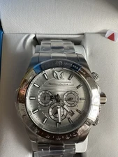 TechnoMarine Manta Grand Men’s Chronograph 47mm Stainless Steel Silver Dial