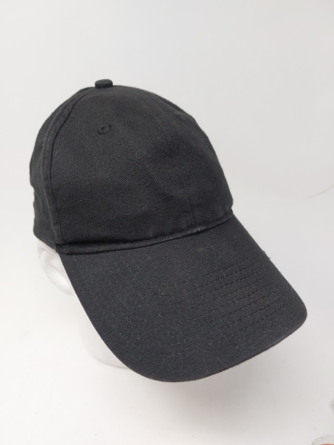 Black Blank Strap Back Hat Adjustable Cap - image 3