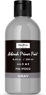 Grey Surface Primer Airbrush Paint (8.4Oz, 250 Ml), Matte Finish, Ready to Spray
