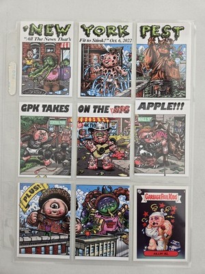 NYCC 2022 Topps Exclusive 9 Garbage Pail Kids cards & Couch Chocula signed card