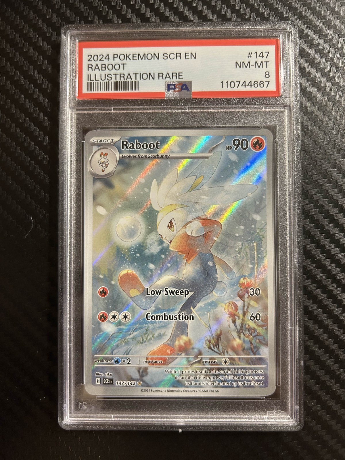 PSA 8 Raboot 147/142 Sv07: Stellar Crown Holo