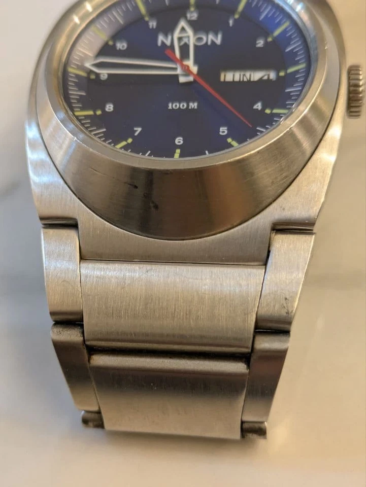 Nixon Don Blue Sunray Automatic Analog Watch A3581258 Stainless Steel Case - Image 4 of 4