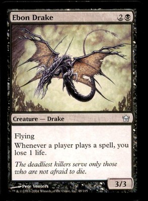 MTG Ebon Drake LP Light Play Fifth Dawn [3648]