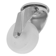 Image of Sealey Castor Wheel 80mm Bolt Hole Swivel 150kg Load Capacity Nylon SCW480SBEM