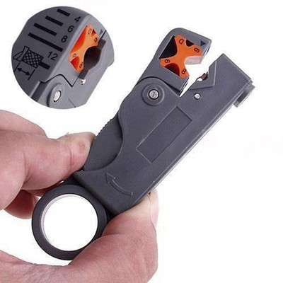 Rotary Coaxial Stripping Cable Stripper Cutter Tool For RG-58/59/62/6QS/3C/4R Jf