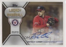 2019 Topps Update Legacy of Baseball Gold 32/50 Patrick Corbin #LBA-PC Auto 0t2