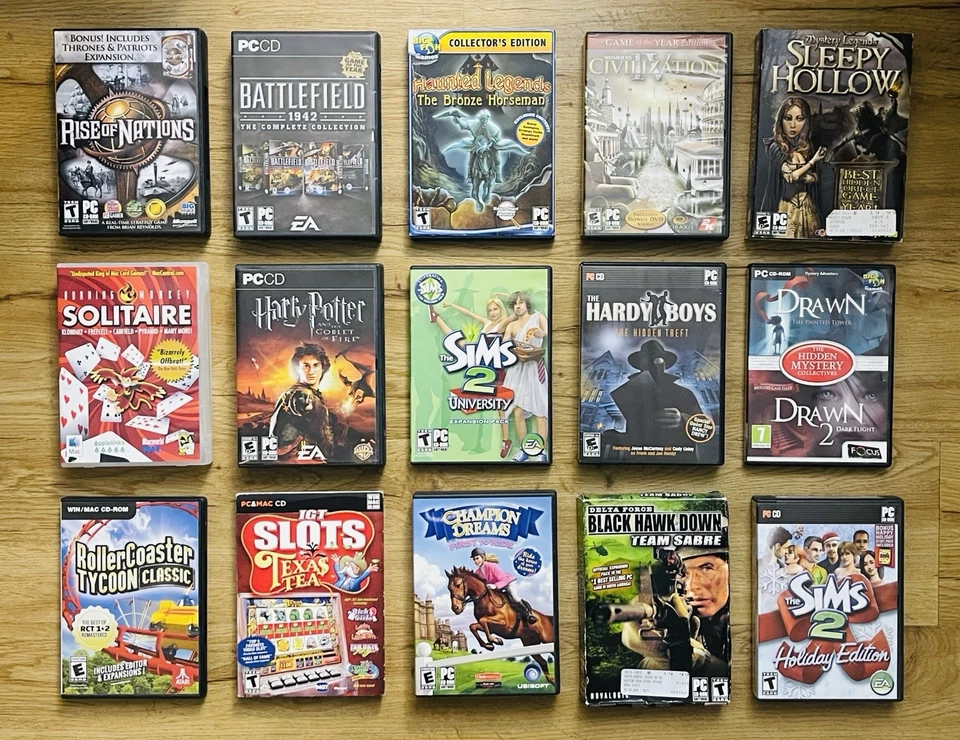 Лот из 62 игр для ПК CD ROM: Age Of Empires, Sims, Sleepy Hollow, Half Life и т. д. - Изображение 2 из 4