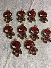 10 Spiderman Metal Charms