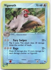 Vigoroth Uncommon EX Ruby and Sapphire RS Colorless Reverse Holo 47/109 2003 NM on eBay