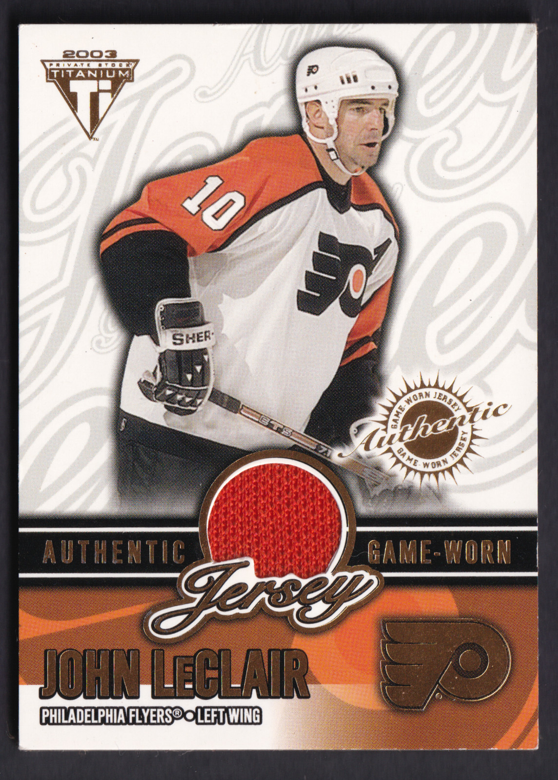 2002-03 Pacific - Authentic Game-Worn Jerseys John Lelcair  715/942