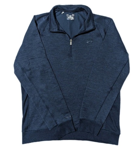 Under Armour Cold Gear Storm Mens Large 1/4 Zip Pullover Loose Blue Sweater