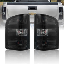 2007-13 Silverado 1500 2007-14 2500HD 3500HD Smoke Tail Lights  Compatible