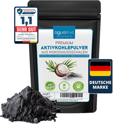 Premium Aktivkohle Pulver 200G Aus Kokosnussschalen Lässt Sich Perfekt Verarbeit