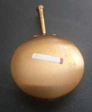 Vintage Purse  Pocket Size Portable Silent Butler Brass Ashtray 3" X 1 .5"