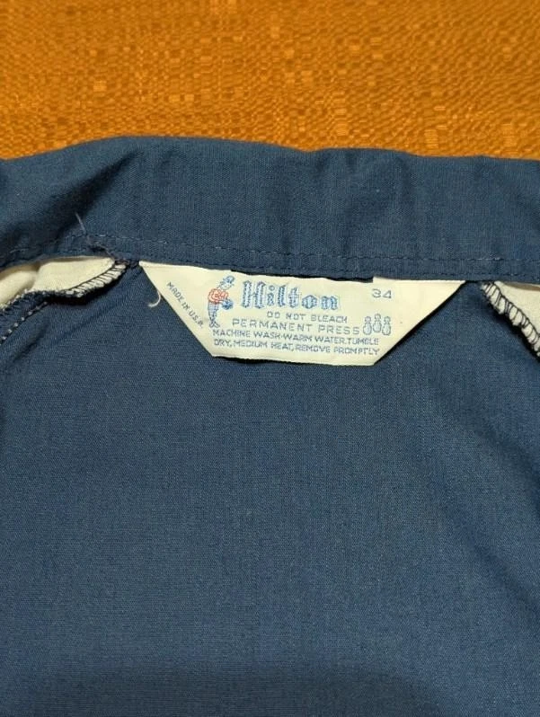 Camisa de boliche Hilton vintage para mujer azul rockabilly domingo noche talla 34 Foto 4 de 4