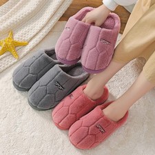 Winter Plush Slippers Couples Thick Sole Anti-Slip Fleece Lined Indoor Men Women