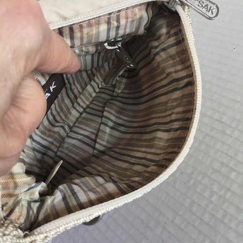 The Sak Crossbody Bag Purse Crochet Woven Multicolor Striped Boho Beachy **READ - Picture 8 of 12