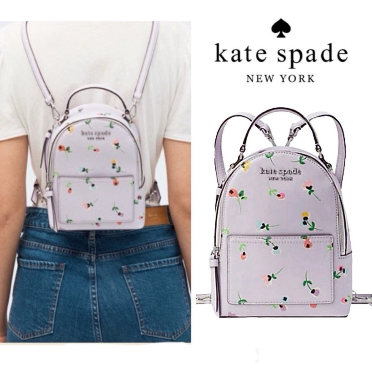 Kate Spade Cameron Wildflower Ditzy mini backpack. Near perfect condition. Kate Spade Cameron Wildflower Ditsy Mini | Mercari main image 4