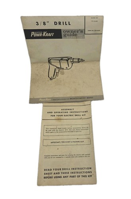 #ad Wards Powercraft 3 8 Drill Owner’s Guide Parts List Assembly Operating Manual... $15.00
