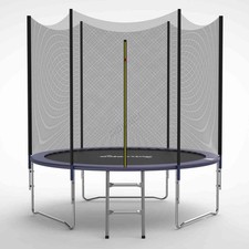 Image of GALACTICA Trampoline Set 6 8 10 12 14FT Round Outdoor Safety Net Enclosure Blue