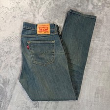 Levi's 511 Slim Fit Jeans Mens 34x32 Blue Dark Faded Denim Pants