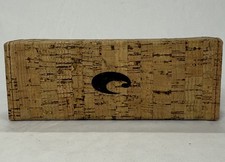 Costa Del Mar Tan Cork Sunglasses Glasses Case 6.5" X 2'' Magnetic Closure