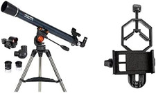 - Astromaster 70AZ Telescope - Refractor Telescope - Adjustable Height Tripod wi