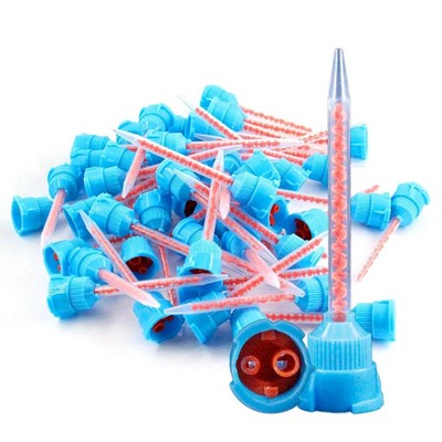 100 pcs Orange Mixing Tips Crown & Bridge Dental HP 10:1 Ratio US